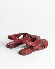 Sandale plate CRES-252 bordeaux