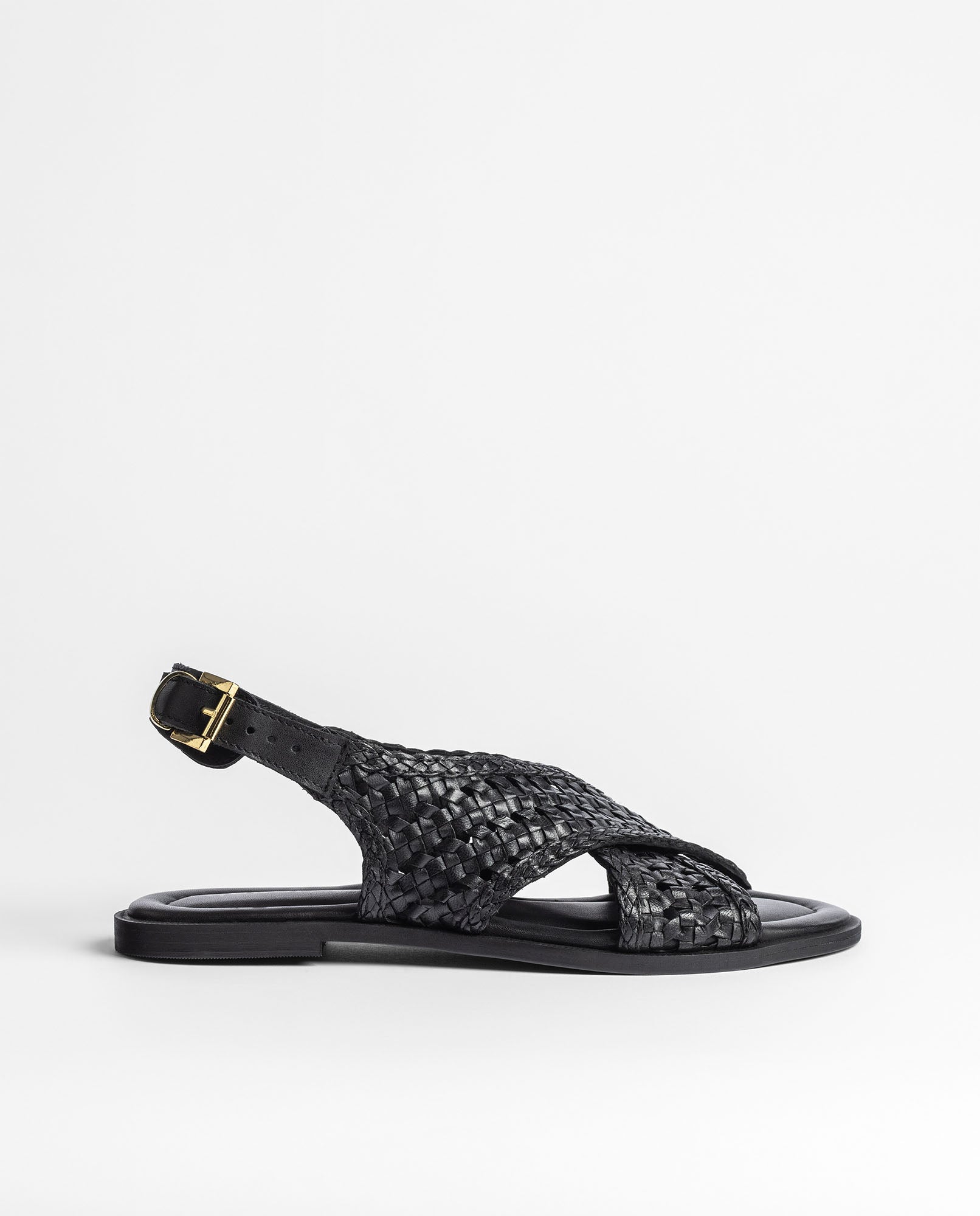 Sandalia plana CRES-252 negro