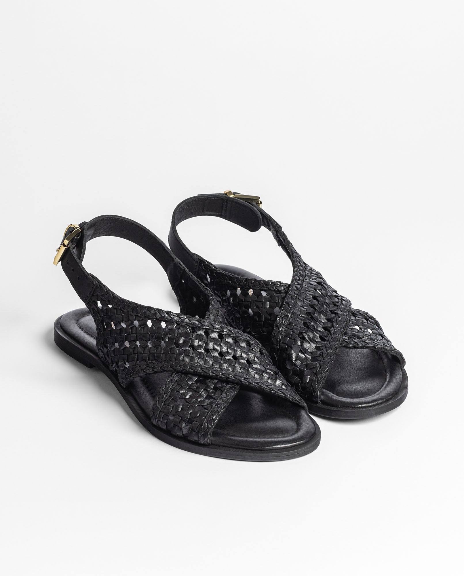 Sandalia plana CRES-252 negro