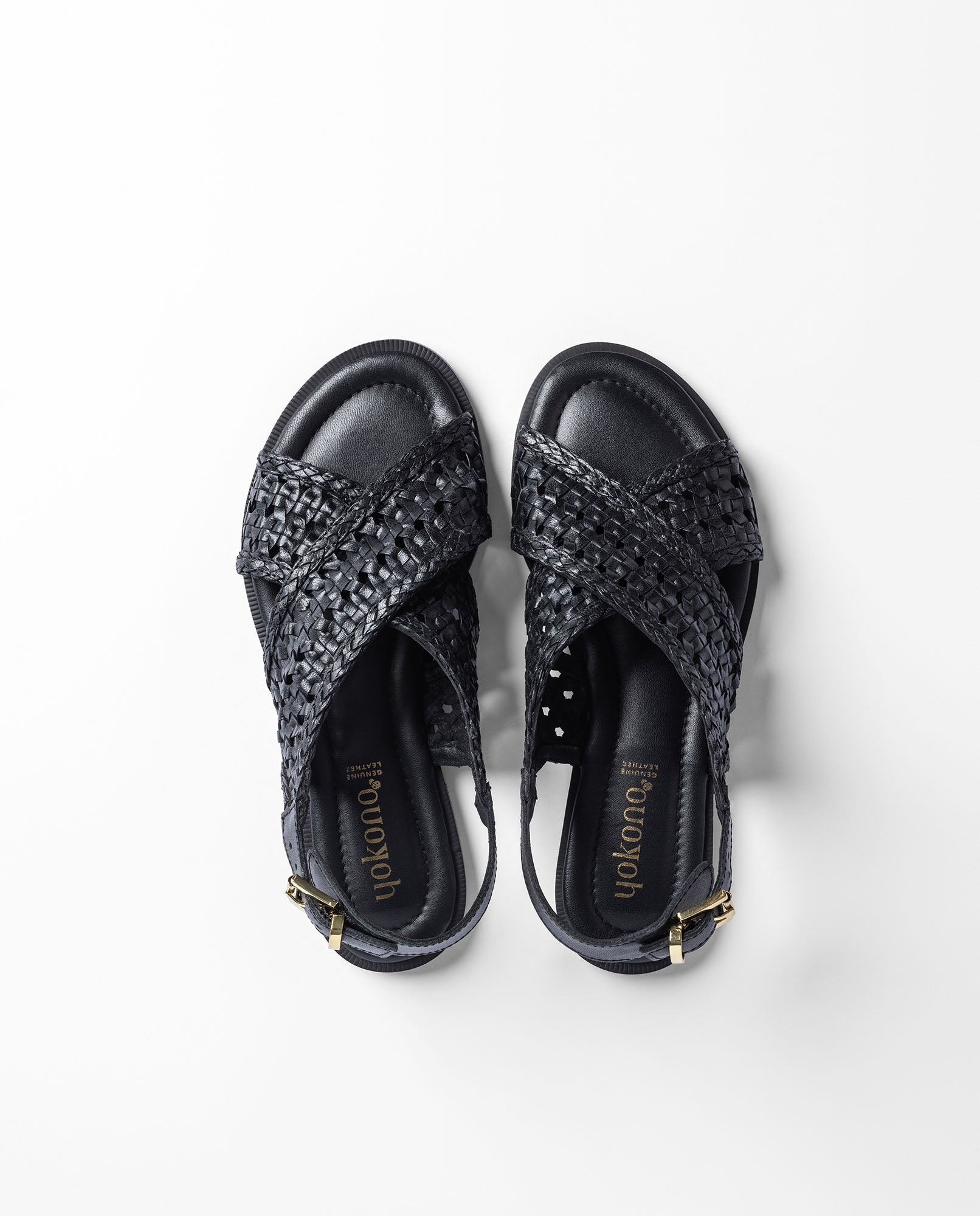 Sandalia plana CRES-252 negro