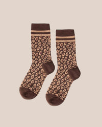 Calzino Leopardo Camel