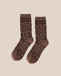 Calzino Leopardo Marrone