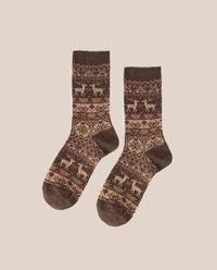 Calzino Renna Marrone