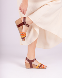 Keilsandale CADIZ-256 Braun