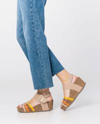 Keilsandale BARI-304 beige