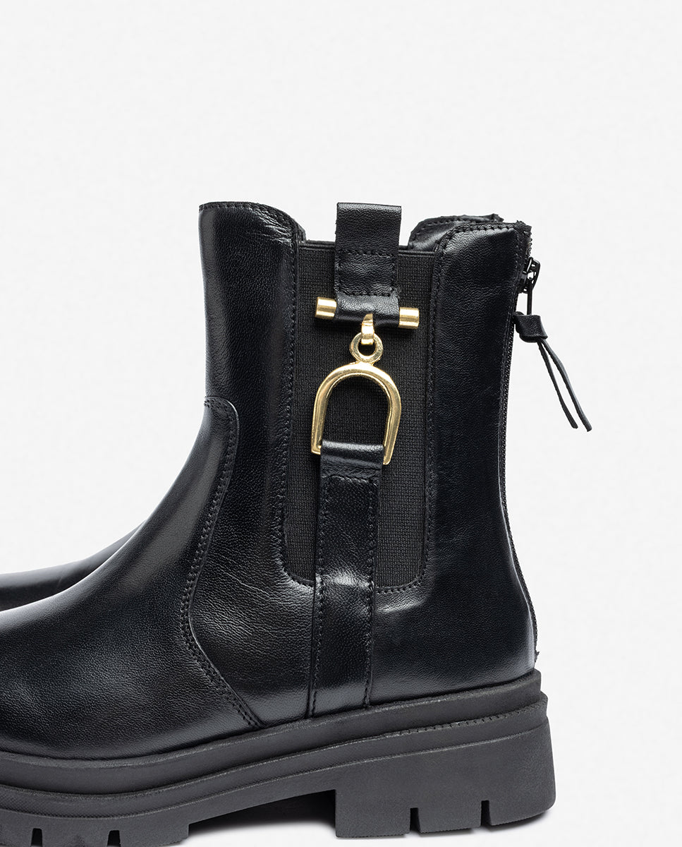 Flat ankle boot LAN-310 black