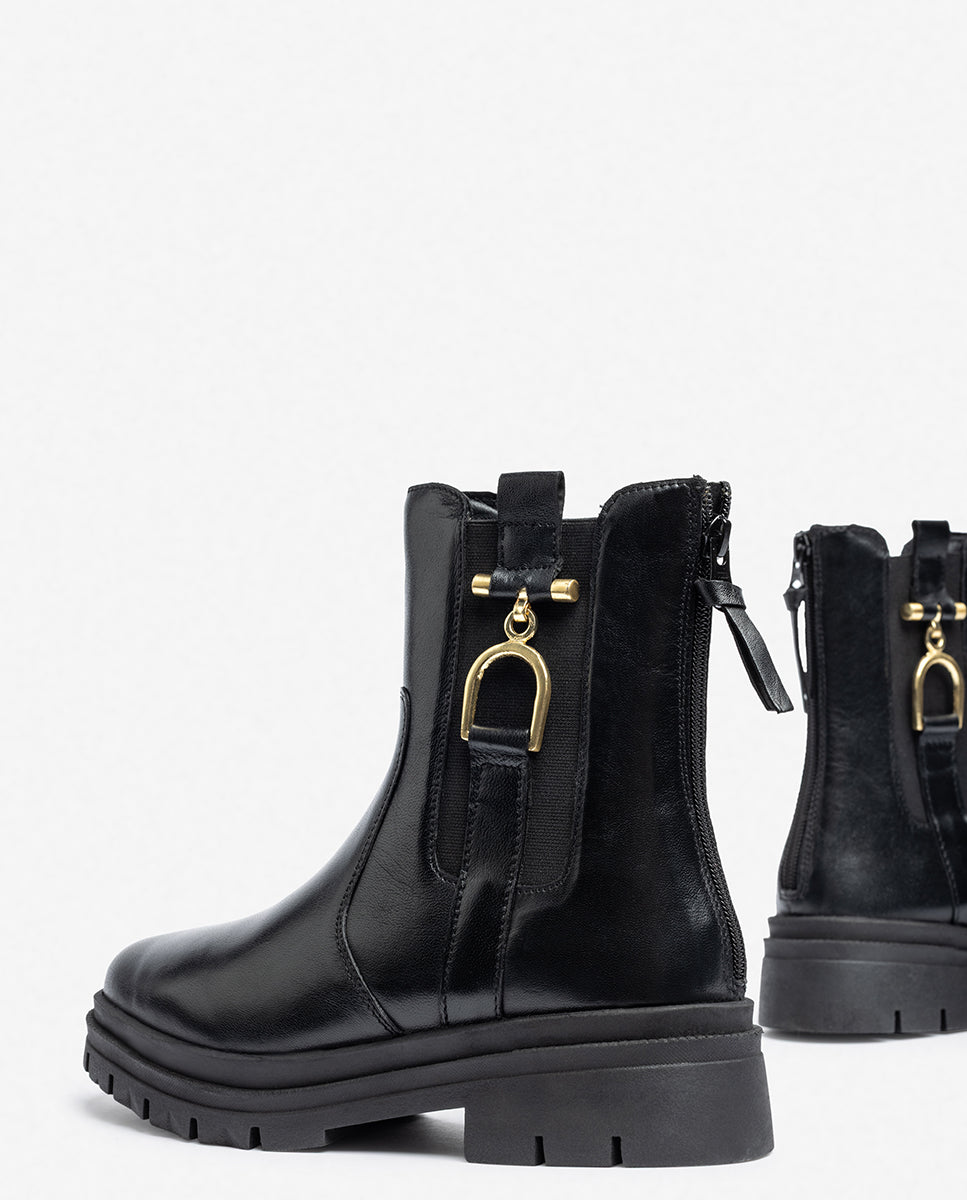 Flat ankle boot LAN-310 black