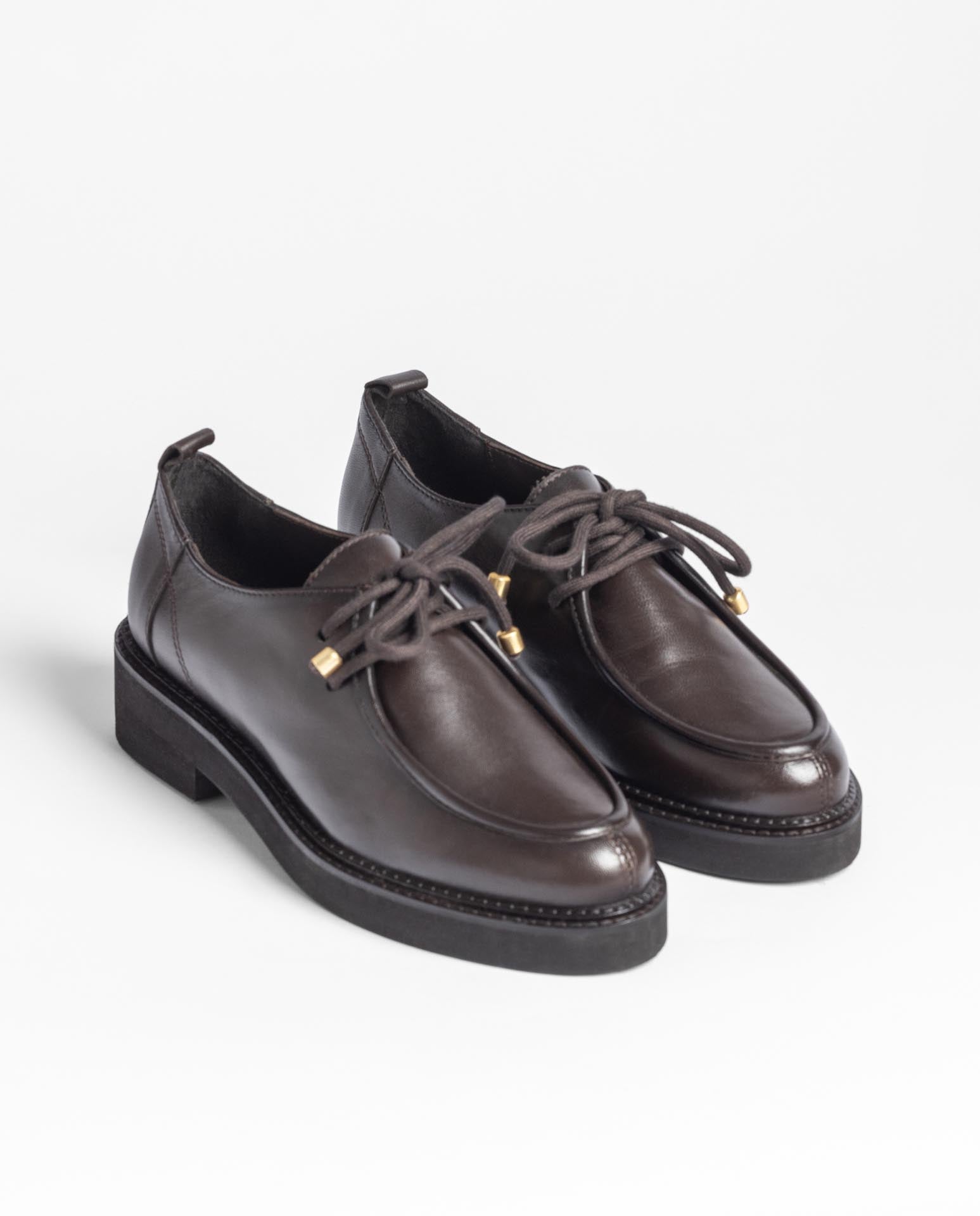 Flacher Schuh GREDOS-262 dunkelbraun