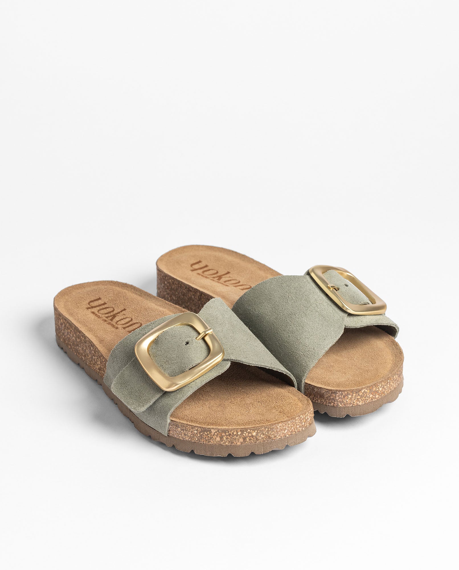 Flat sandal JERBA-114 green