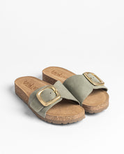 Flat sandal JERBA-114 green