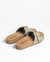 Flat sandal JERBA-114 green