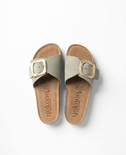 Flat sandal JERBA-114 green