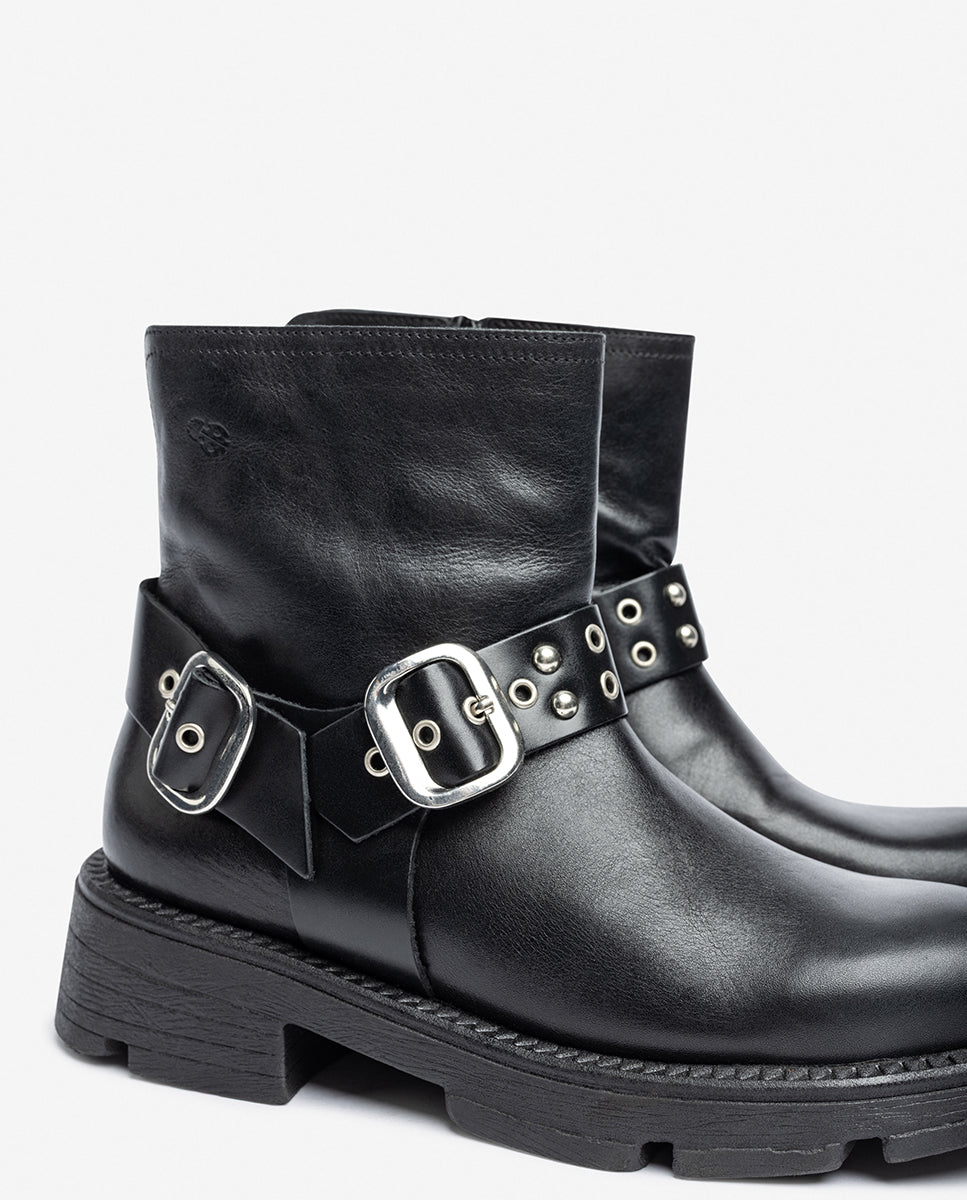 Flat ankle boot ELZE-008 black