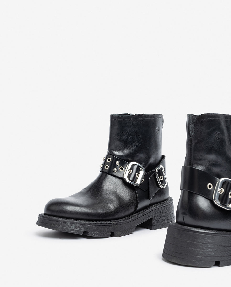 Flat ankle boot ELZE-008 black