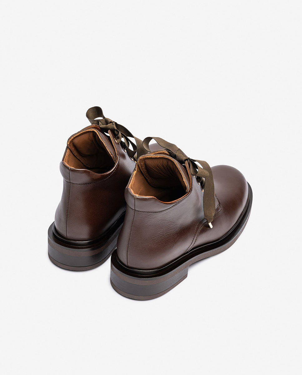 Botín plano LEI-006 marrón