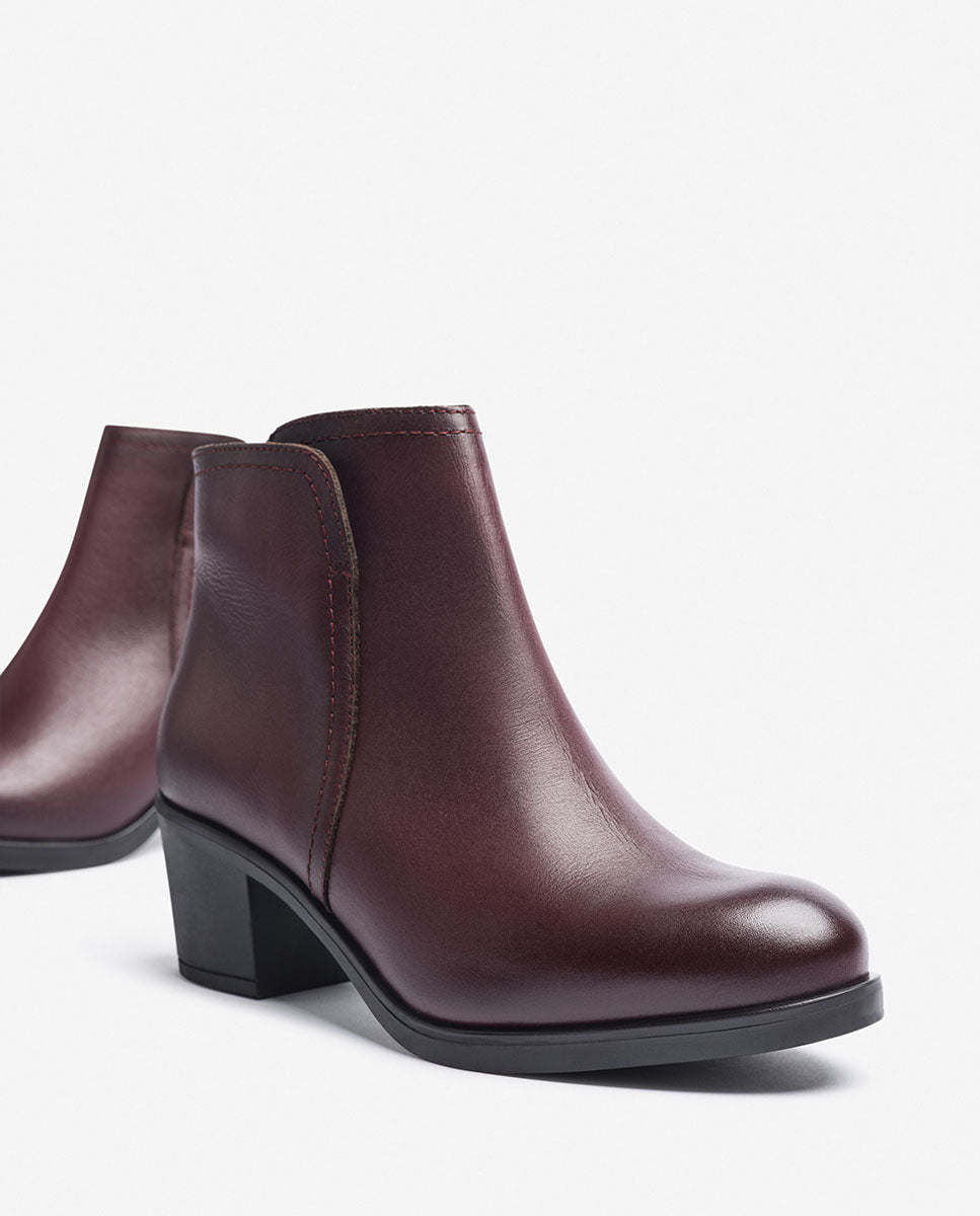 Heeled ankle boot LILLE-016 burgundy