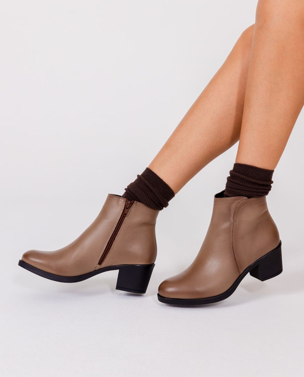 Heeled ankle boot LILLE-016 brown