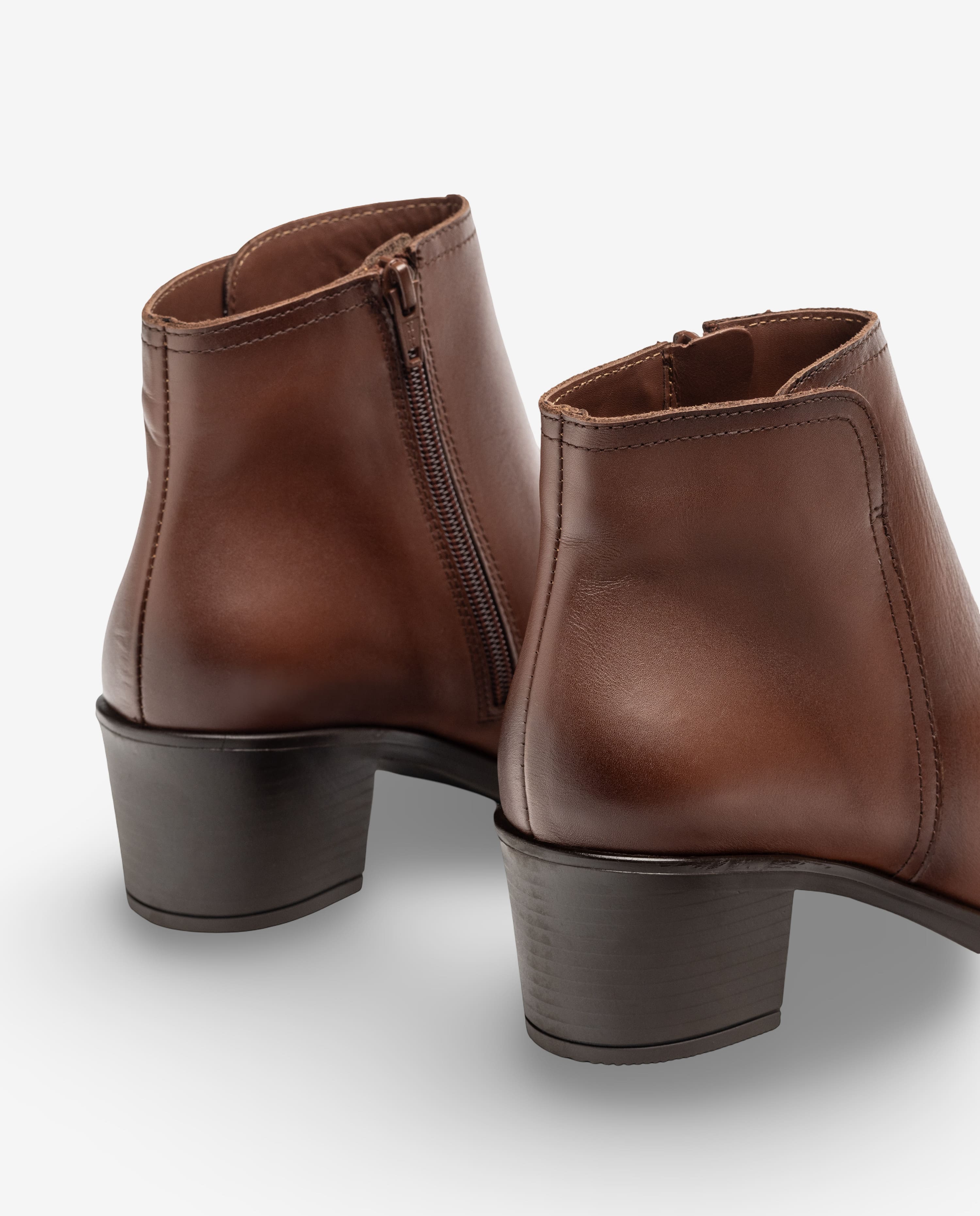 Botín de tacón LILLE-016 marrón