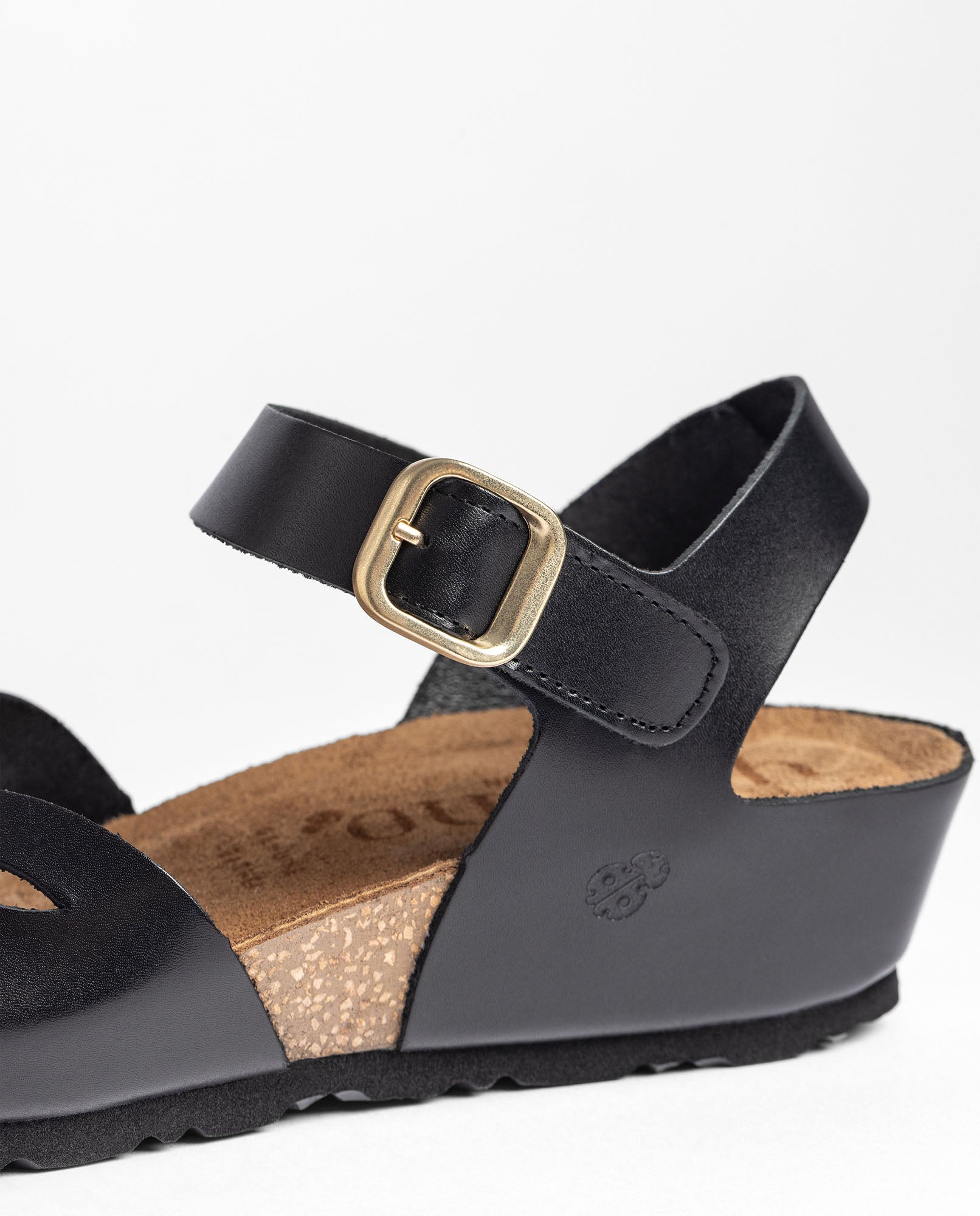 Sandalo con zeppa MONACO-003 nero