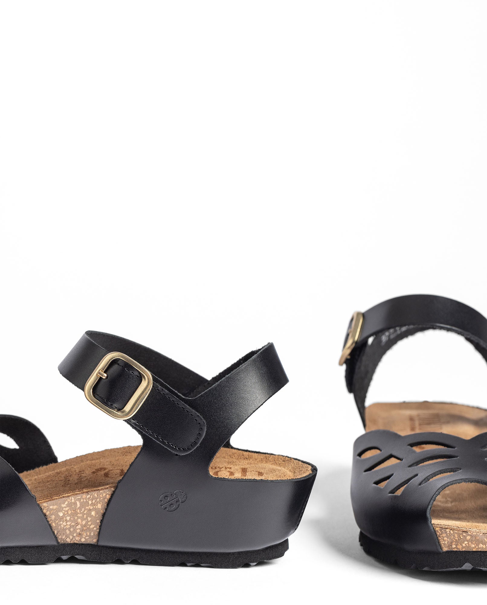 Sandalo con zeppa MONACO-003 nero