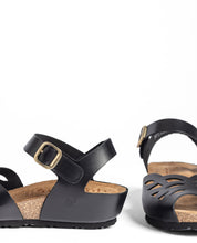 Sandalo con zeppa MONACO-003 nero