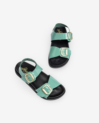 Sandale plate Morena 002 verte