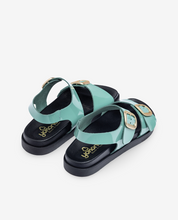 Sandale plate Morena 002 verte