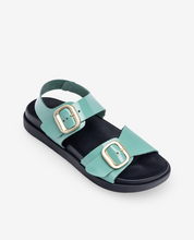 Sandale plate Morena 002 verte