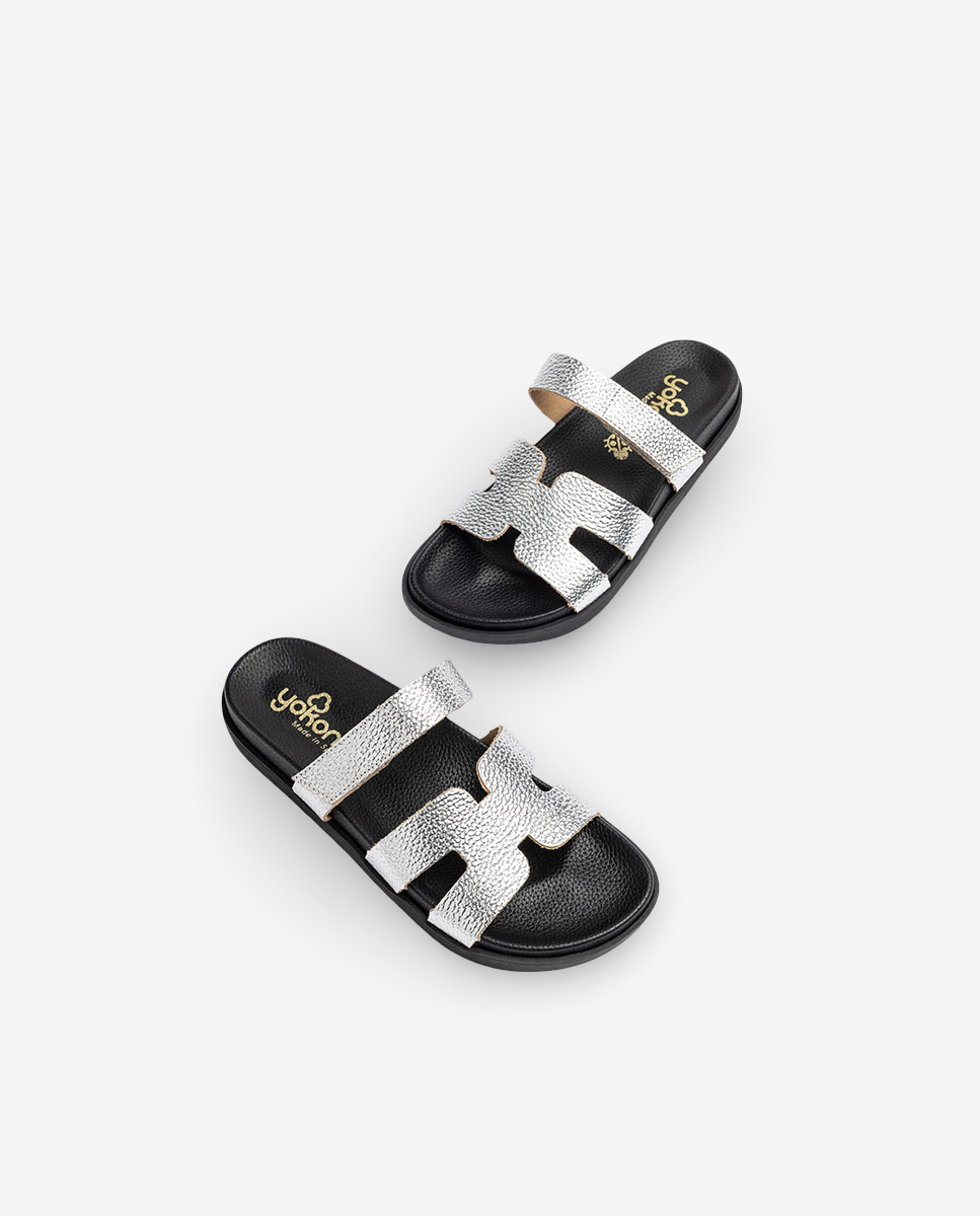 Sandale plate MORENA-125 argent