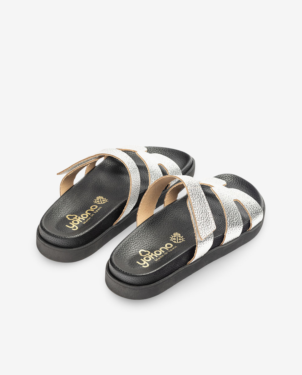 Sandale plate MORENA-125 argent