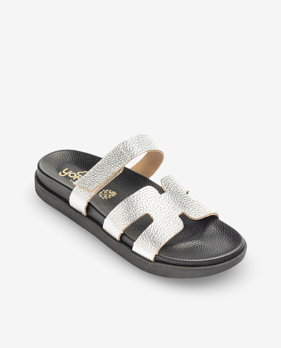 Sandale plate MORENA-125 argent