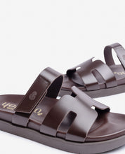 Sandale plate MORENA-125 marron