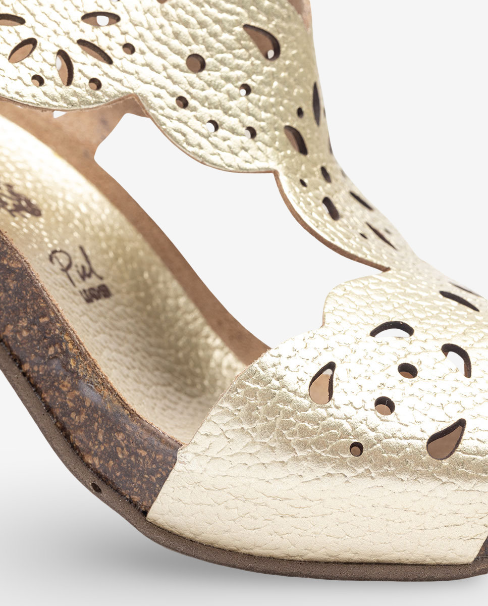 Ponza 006 gold heeled sandal