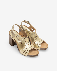 Ponza 006 gold heeled sandal