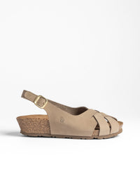 Sandalia cuña MONACO-262 marrón