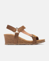 Sandale compensée CADIZ-139 marron