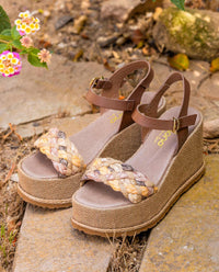 Wedged sandal LANZAROTE-001 yellow
