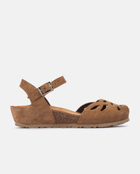 Sandale à semelle compensée MONACO-003 marron