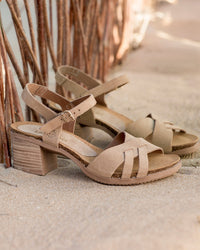 Sandale à talon SOLLER-001 beige