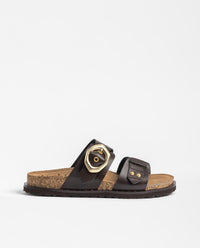 Sandalo basso BOLUS-254 marrone scuro