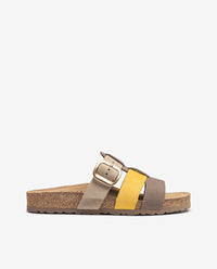 Sandale plate JERBA-137 jaune