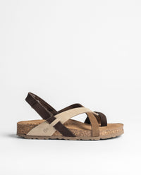 Flat sandal JERBA-718 brown