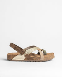 Sandalia plana JERBA-718 verde