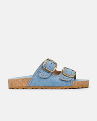 sandale plate JERBA-095-01 bleu