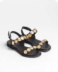 Sandalia plana LARA-271 negro