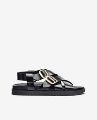 Sandale plate MORENA-252 noir