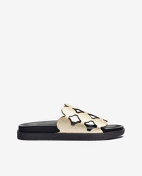 Sandalia plana MORENA-256 dorado