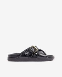 Sandale plate MORENA-310 noir