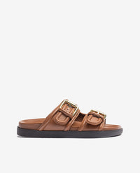 Sandale plate MORENA-311 marron