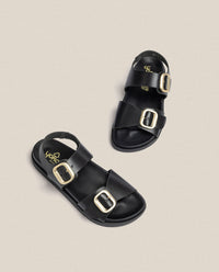 Sandale plate Morena 002 noir